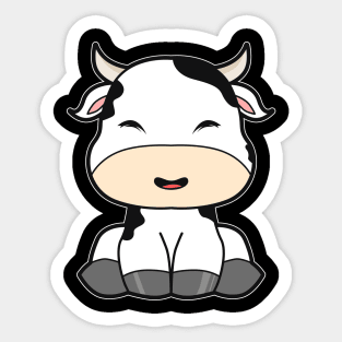 Cute Baby Cow Comic Sticker